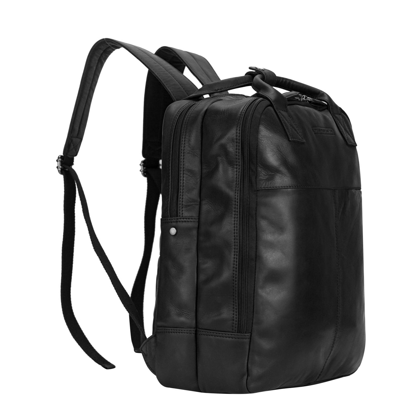 Stavanger Lederrucksack schwarz