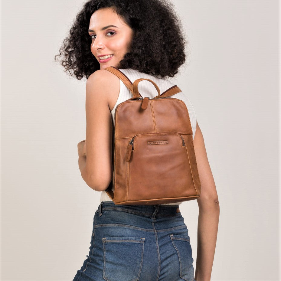 winternam cityrucksack caja cognac