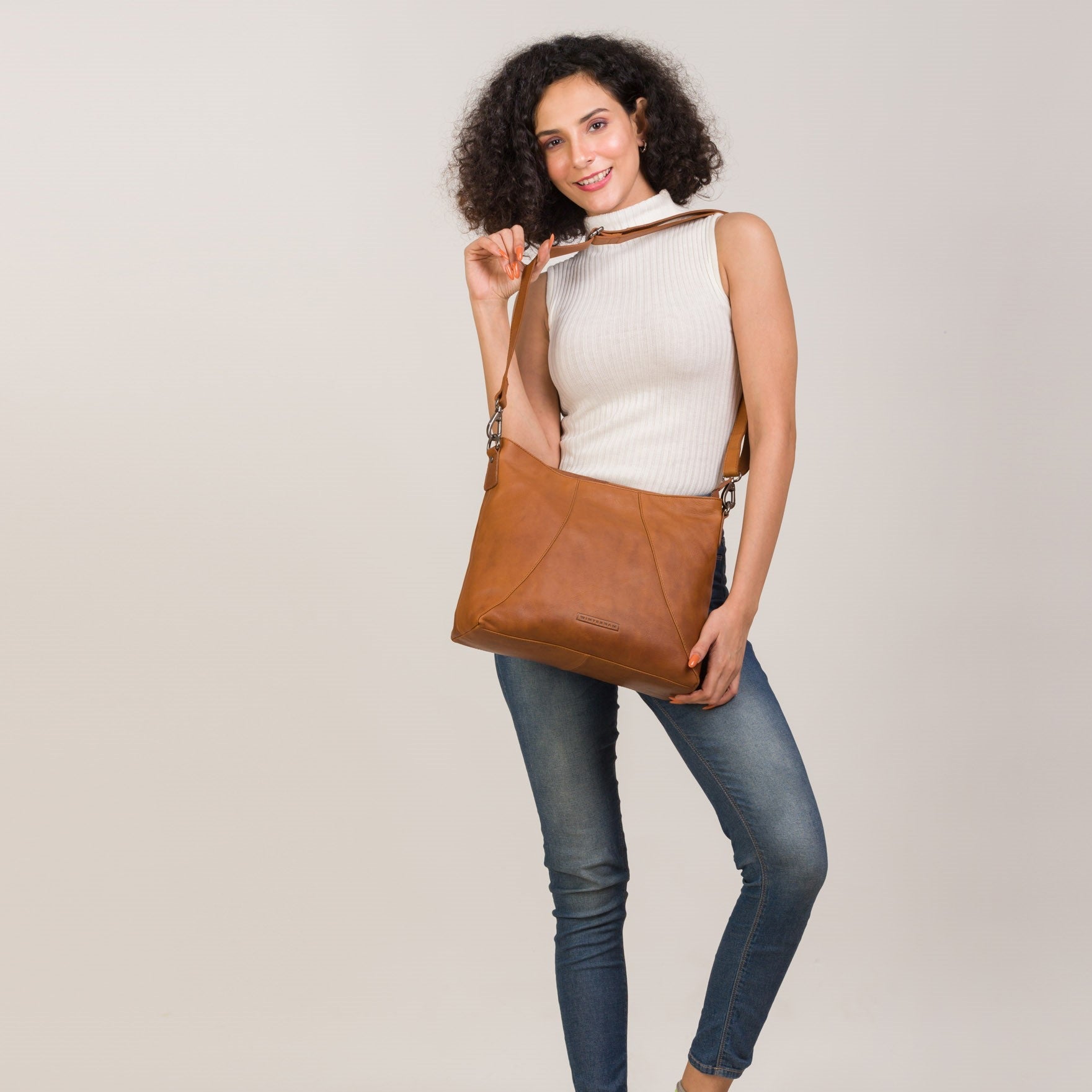 winternam handtasche saga cognac