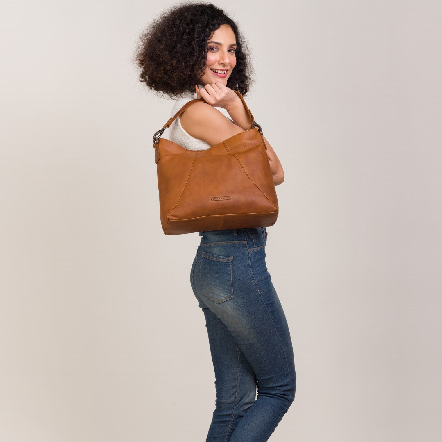 winternam handtasche saga cognac