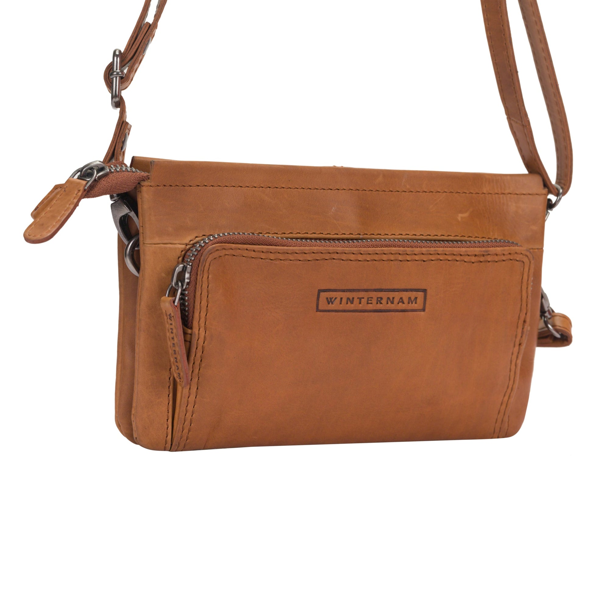 winternam kleine umhaengetasche liv cognac