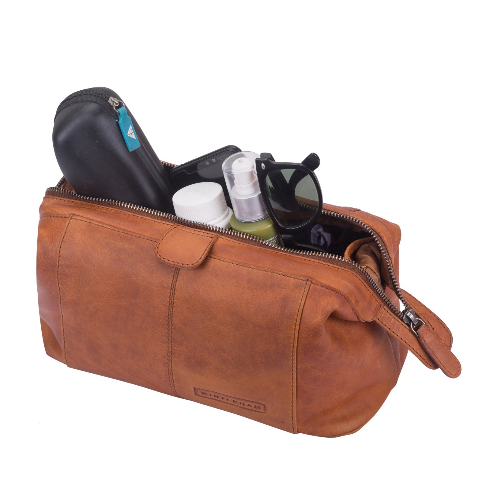 winternam kosmetiktasche bergen cognac