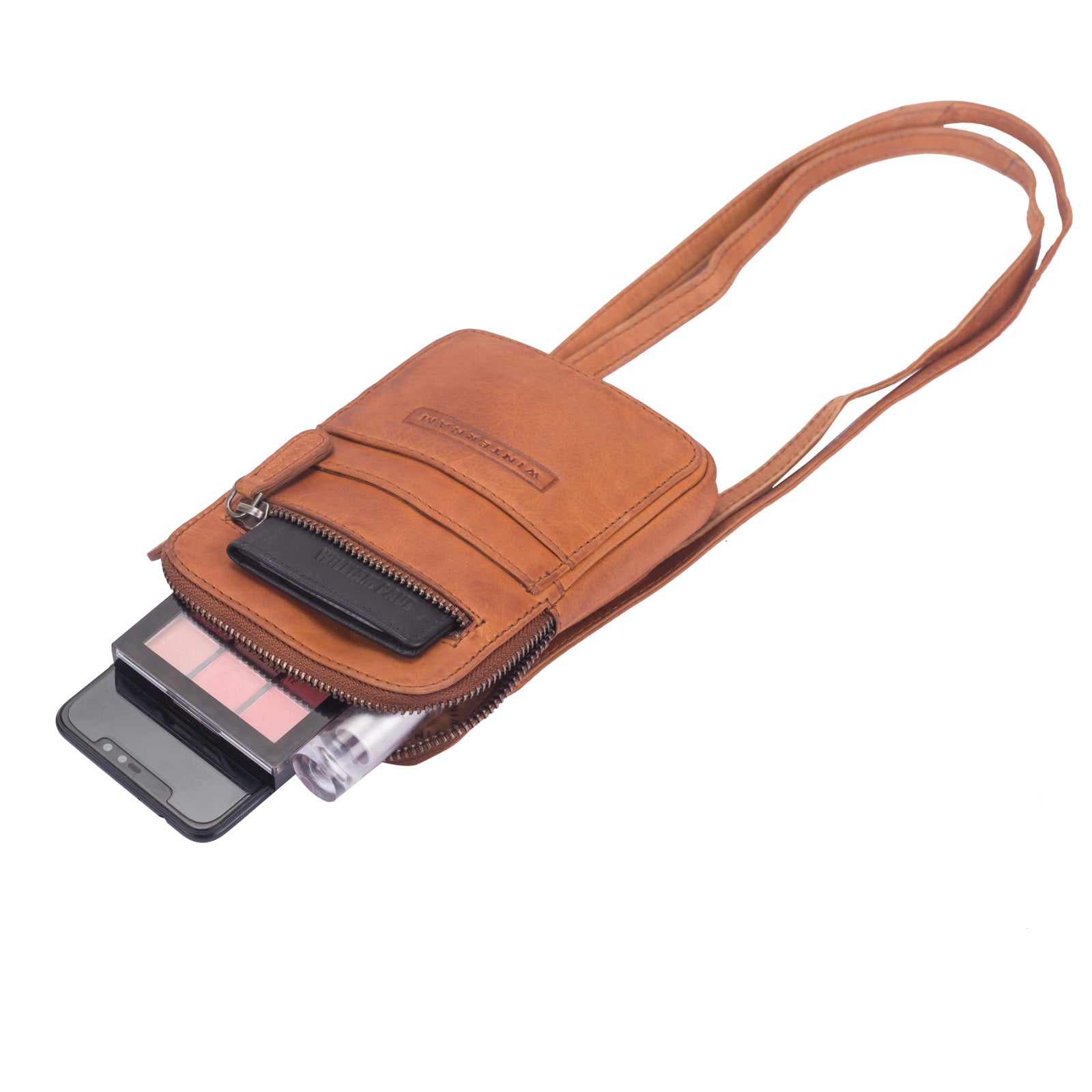 winternam phonebag lilla cognac
